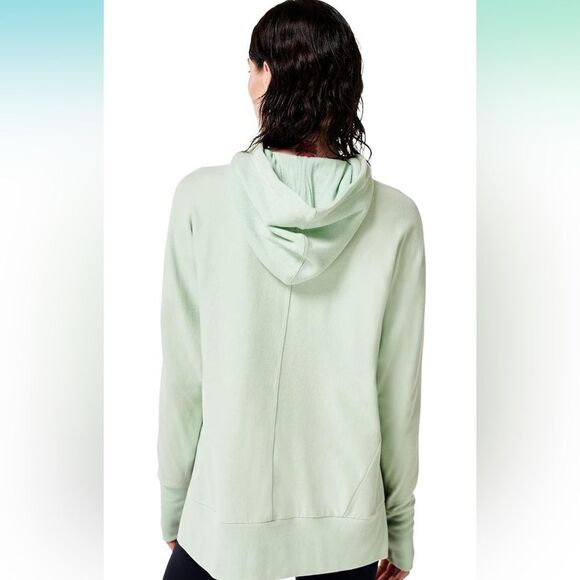 Sweaty Betty NWT Liberate Luxe Fleece Hoody size M in Salix Green - Picture 2 of 4